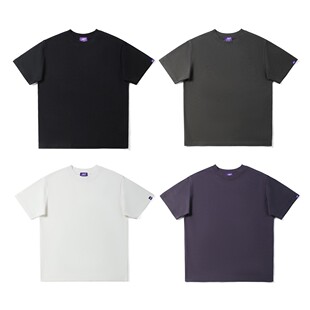 BREAD DENIM 紫标夏季新款竹节棉男女同款短袖T恤宽松休闲百搭Tee