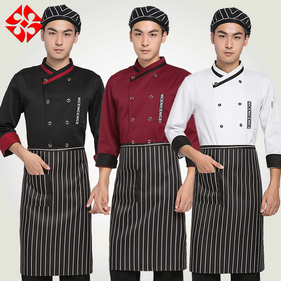 学校食堂厨师服长袖饭店中西餐厅后厨餐饮火锅店短袖厨师工作服男