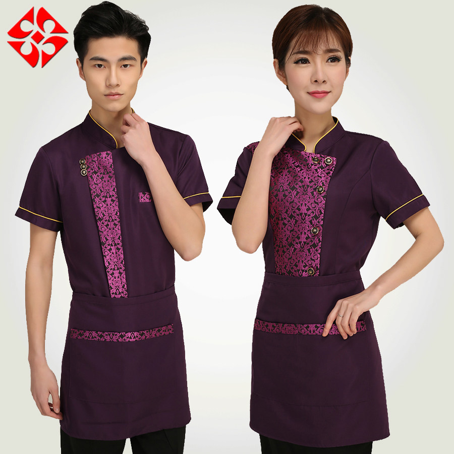 酒店工作服夏装餐饮饭店火锅店服务员工作服传菜员男制服短袖女