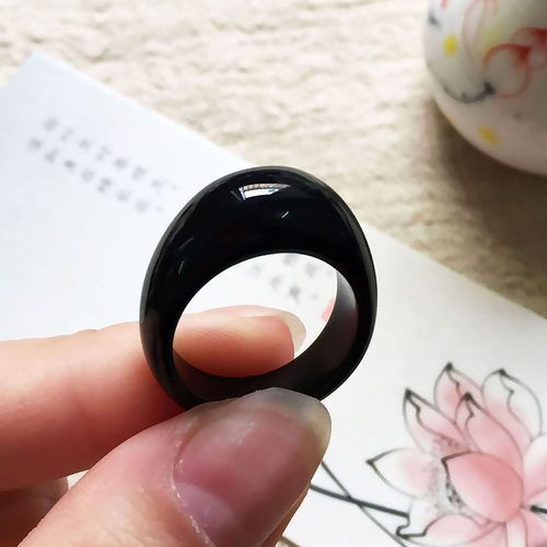 天然男女玉髓水滴戒指