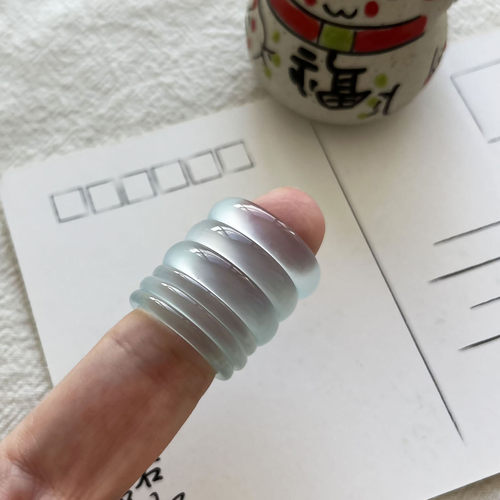 海天蓝色玉石戒指指环