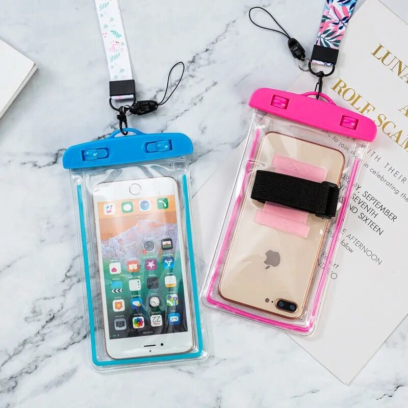 手机防水袋可漂浮潜水游泳包6.7英寸苹果华为通用潜水手臂包腕包