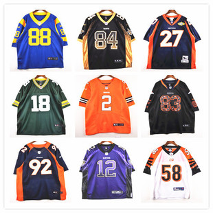 男女QY1 短袖 vintage古着美系街头数字BF嘻哈风格 宽松球衣中长款