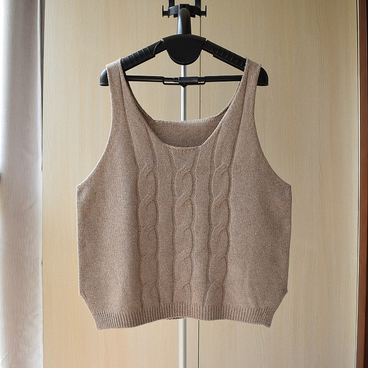韩版文艺复古外搭吊带毛线背心