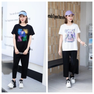 200斤胖mm宽松遮肚显瘦休闲舒适短袖 夏季 T恤 女装 咔帕诺尔2026大码