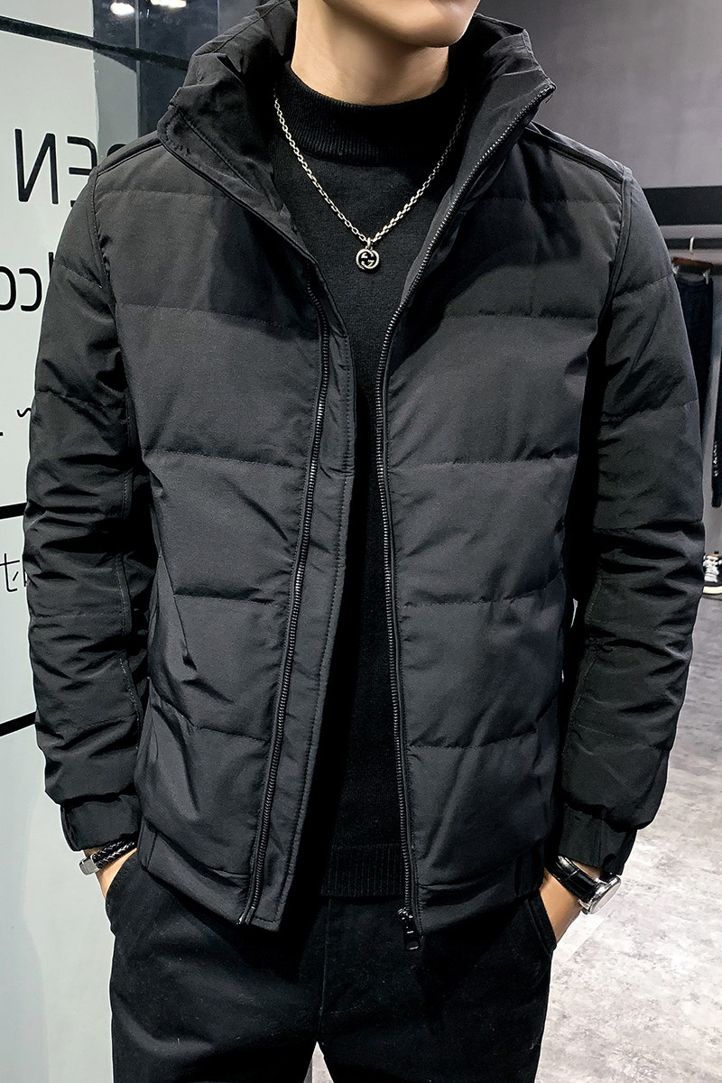 22冬季店主风修身立领刺绣轻薄羽绒服男外套1MY28-P155控205,男装羽绒服,电商A400-1（原B352）