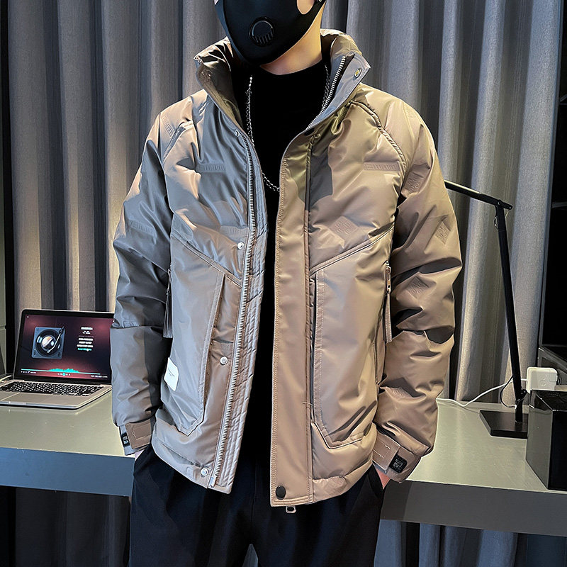 2024冬季新款潮流立领保暖皮羽绒服白鸭绒外套-6YR706-P168控228,男装羽绒服,电商A400-1（原B352）
