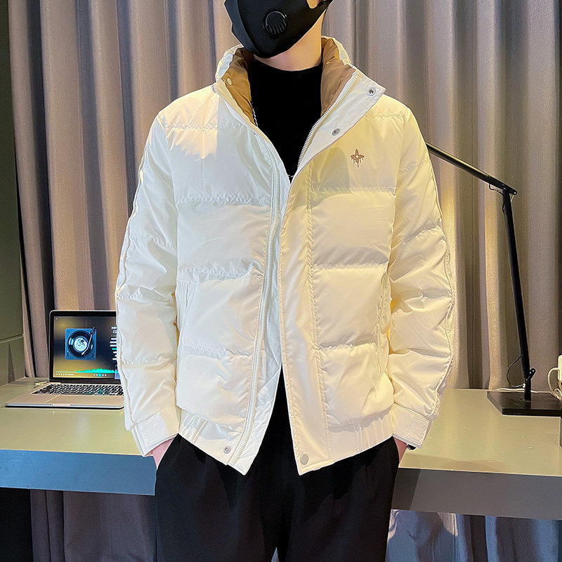 2023冬季潮牌男立领修身保暖加厚羽绒服外套-6YR671-P155控205,男装棉衣,电商A400-1（原B352）