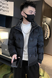 冬季社会小伙立领压花羽绒服短款白鸭绒男外套7YR658-P130控170，男装羽绒服，电商A400-1（原B352）