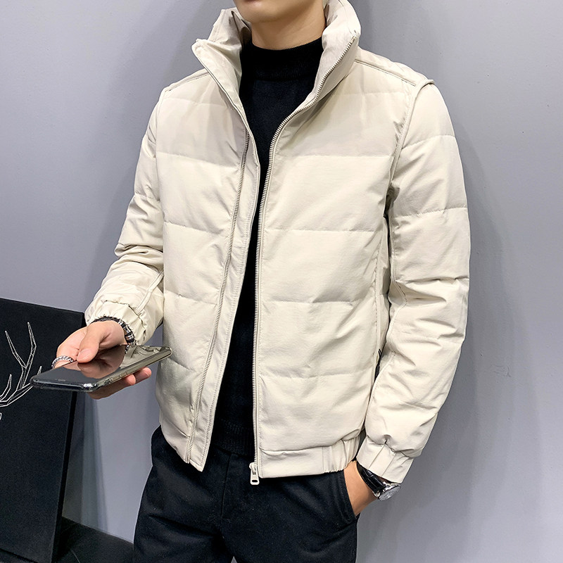 22冬季店主风修身立领刺绣轻薄羽绒服男外套1MY28-P155控205,男装羽绒服,电商A400-1（原B352）