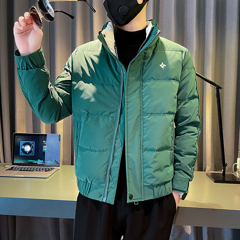 2023冬季潮牌男立领修身保暖加厚羽绒服外套-6YR671-P155控205,男装棉衣,电商A400-1（原B352）