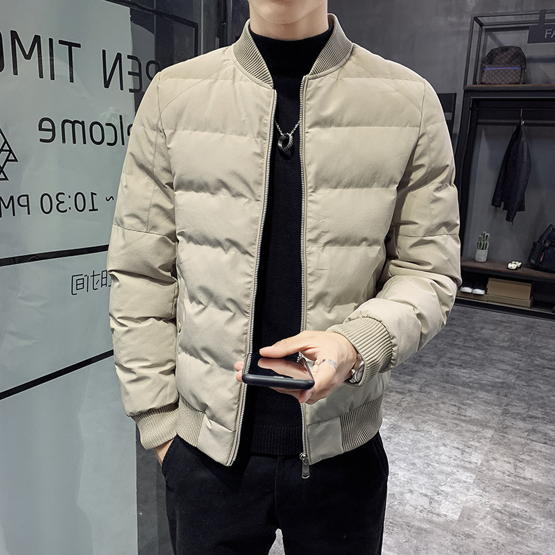 23冬季店主风新款纯色棉衣修身外套男棉袄 -0 MY11-P118控158图片