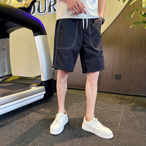 K69-特P38 夏季休闲个性明线短裤男五分裤休闲宽松大裤衩子男裤-1图片