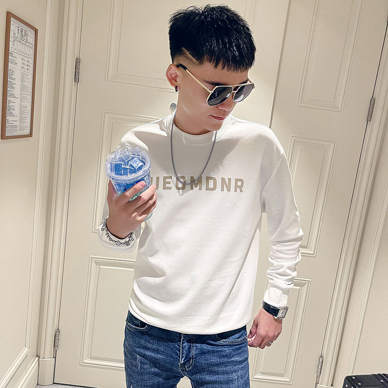 21秋装社会小伙字母印花圆领套头卫衣男0  W185-P58控78图片