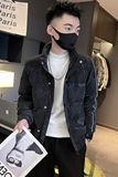 冬季社会小伙立领压花羽绒服短款白鸭绒男外套4YR652-P140控190，男装羽绒服，电商A400-1（原B352）