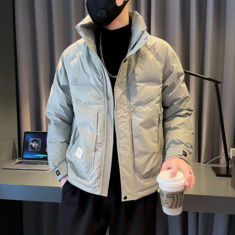 2024冬季新款潮流立领保暖皮羽绒服白鸭绒外套-6YR706-P168控228,男装羽绒服,电商A400-1（原B352）