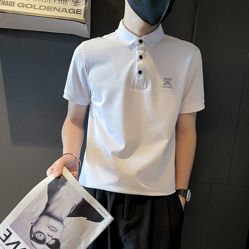 PL85-P58夏季短袖T恤潮牌半袖新款男装个性压花POLO衫-3控78,男装Polo衫,电商A400-1（原B352）