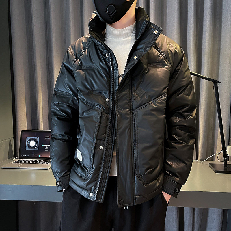 2024冬季新款潮流立领保暖皮羽绒服白鸭绒外套-6YR706-P168控228,男装羽绒服,电商A400-1（原B352）