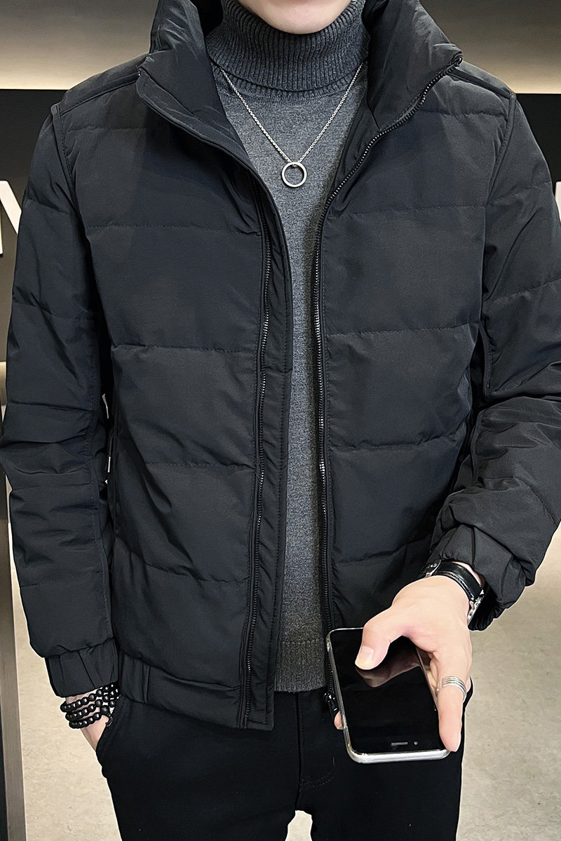 新款冬季店主风修身立领刺绣轻薄羽绒服男外套1MY28-P155控205,男装羽绒服,电商A400-1（原B352）