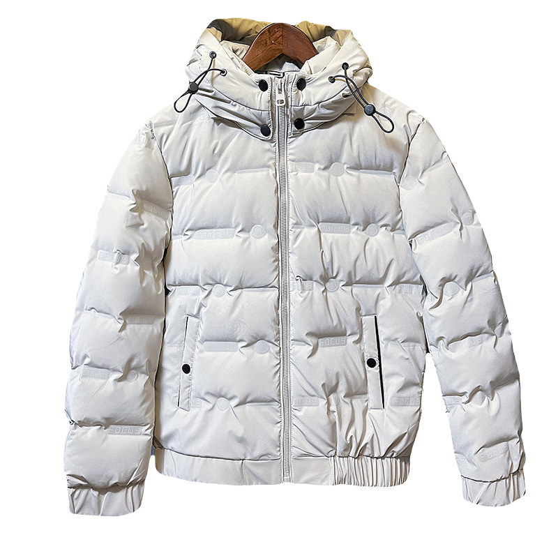 冬季社会小伙连帽压花羽绒服短款白鸭绒男外套YR655-P145控195,男装羽绒服,电商A400-1（原B352）