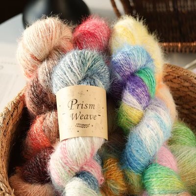 绿野仙踪毛线雪宝混纺羊毛线段染渐变手工编织diy毛衣围巾披肩线