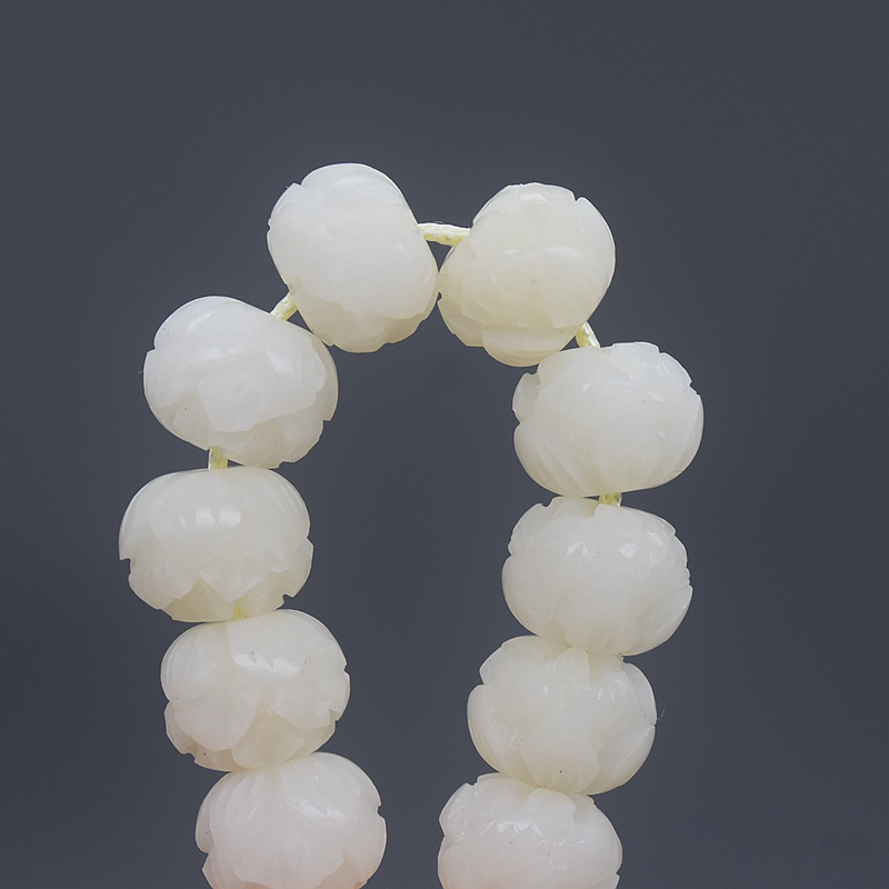 白玉菩提根莲花瓜珠散珠手链