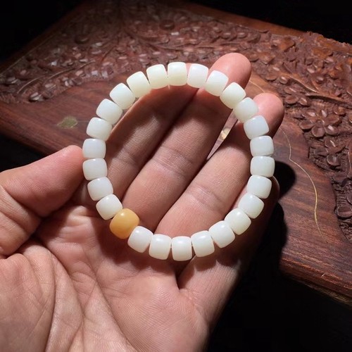 男女款白玉菩提原生态迷你直切