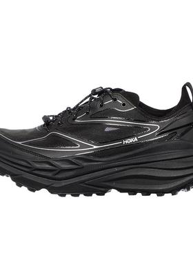 代购Hoka OneOne男士跑步鞋缓震透气支撑性防滑黑色银色细节