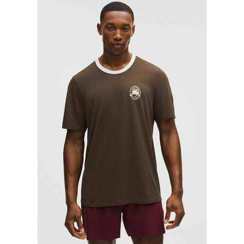 代购lululemon露露乐蒙男士运动T恤透气轻便速干舒适聚酯纤维