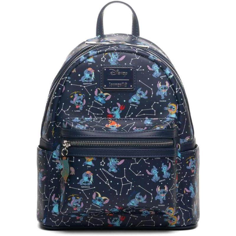 代购Loungefly背包女迪士尼双肩包前袋拉链可调节肩带侧边时尚痛