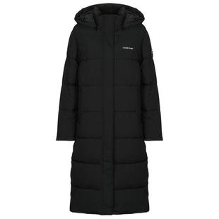 代购GUESS女士羽绒服保暖防风轻盈黑色连帽长款鹅绒冬季户外外套