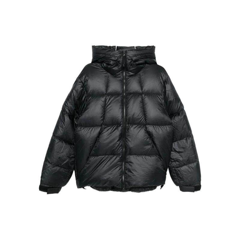 代购Goldwin男士羽绒服保暖防风耐用轻盈连帽长款尼龙绗缝冬季户