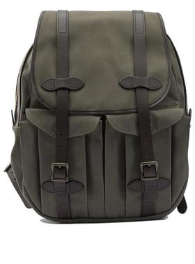 代购Filson男士双肩包防锈拉链扩展前袋侧边拉链设计翻盖防护