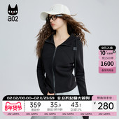 a02修身 连帽外套女2025新款 春秋通勤穿搭设计感运动户外上衣