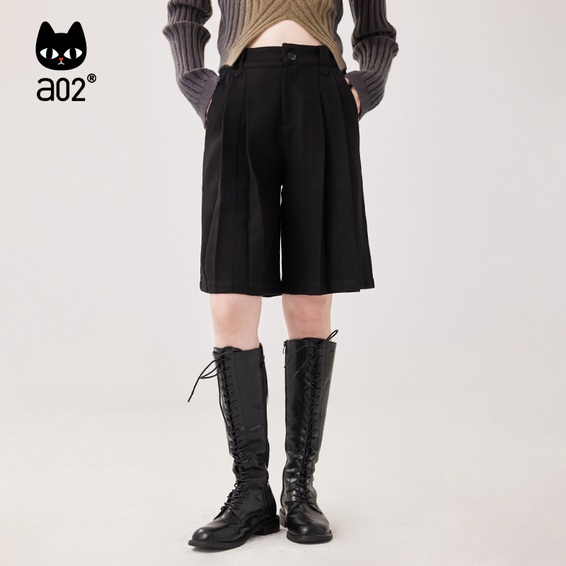 a02方格毛呢西裤试中裤