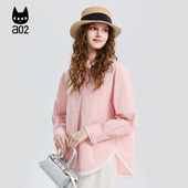 a02宽松波点长袖 龟背衬衣外套休闲纯棉上衣 春季 衬衫 女2026新款