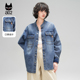 a02 上衣 小立领复古宽松工装 ET自然系列 牛仔外套女2025春秋新款