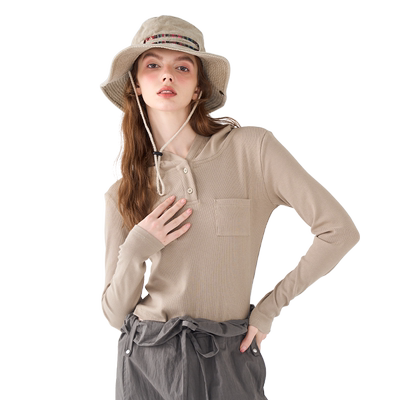 a02修身显瘦通勤连帽针织衫