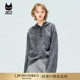 a02 上衣通勤穿搭 冬季 ET释放系列 宽松条纹连帽卫衣女2025新款