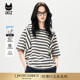 ET自然系列 条纹短袖 T恤女2025夏季 a02 新款 设计感宽松显瘦上衣