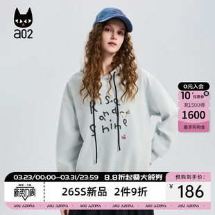 上衣 设计感保暖透气简约春装 a02马年宽松连帽卫衣女2026新款 春季