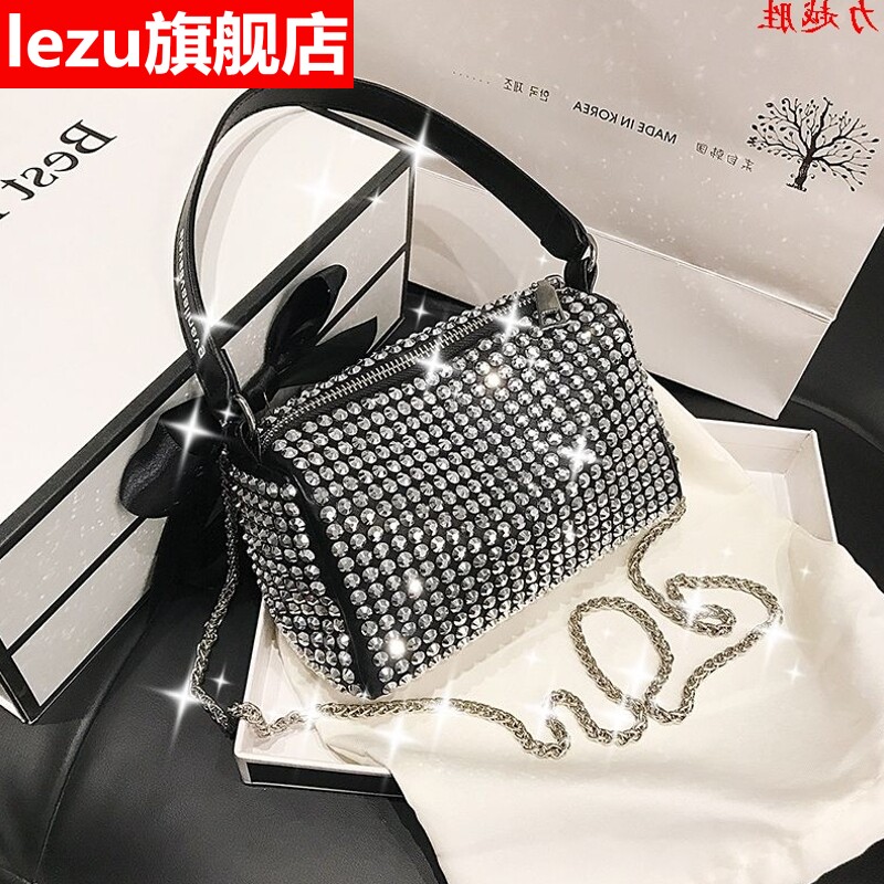 包包女2020新款链条包包斜挎水钻包满钻bling包 aw大王手提镶钻包