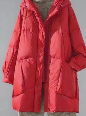 2025冬季女中长款连帽女士加肥加大棉服女士秋冬潮流外套8817