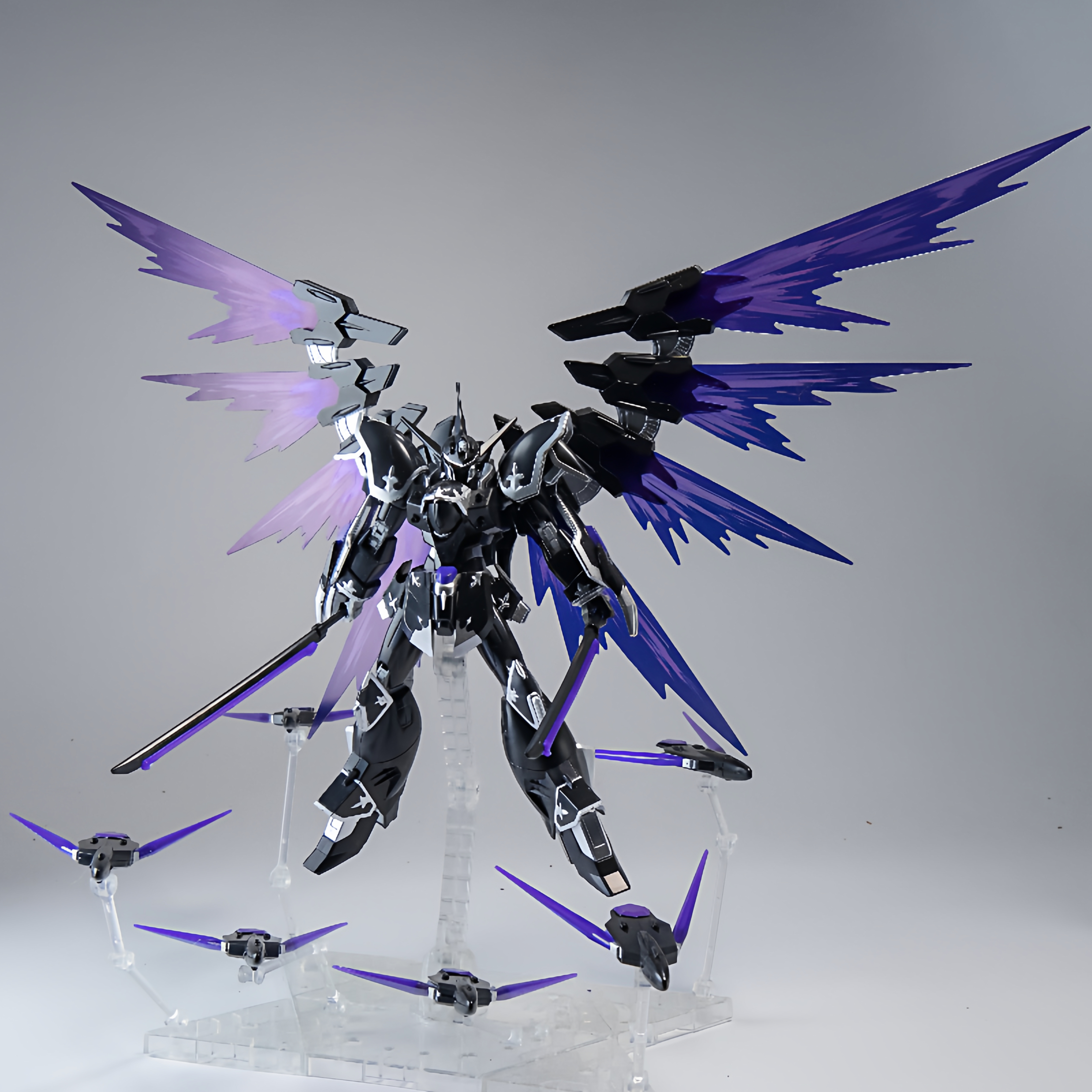 新款千叶 HG 钣喷神鸟迦楼罗1/144 带浮游炮水贴 无地台 拼装模型