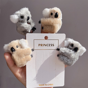 可爱考拉发夹女ins抓夹抖音网红侧边发卡头饰川野毛绒树袋熊夹子