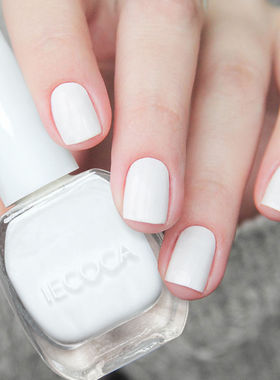 排排猪白色指甲油纯白色免烤持久快干不可撕拉防水奶白美甲油家用