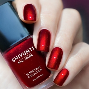 排排猪酒红色指甲油家庭套装 显白美甲油 不可撕拉免烤持久快干新款