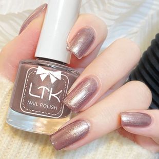 梦露金属灰金指甲油免烤快干显白持久爆闪细闪不可剥美甲油组合装