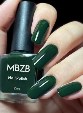 梦露松乔绿色指甲油免烤速干持久无味水性可撕拉高级显白美甲套装