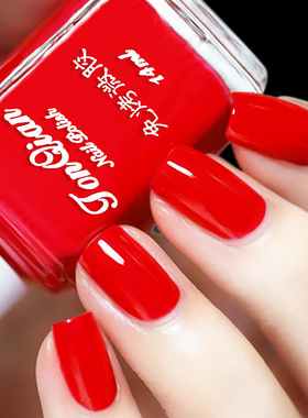 排排猪精品红色系列指甲油女网红免烤快干持久中国红正红大红色